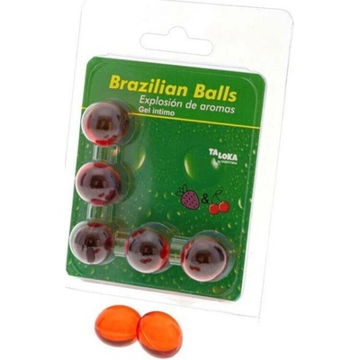 Taloka 5 Brazilian Balls Strawberry & Cherry Intimate Gel