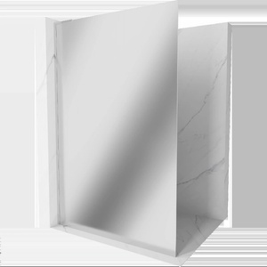Mexen Kioto L душ параван Walk-in 80 x 200 см, огледало, хром - 800-080-103-01-50 (800-080-103-01-50)