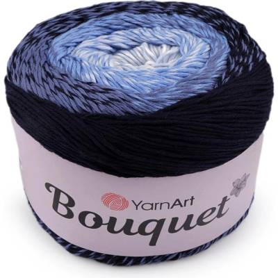 Bavlněná pletací příze Bouquet 250 g Varianta: 9 (717) modrá tmavá modrá světlá, Balení: 1 ks 58574/149750/269431