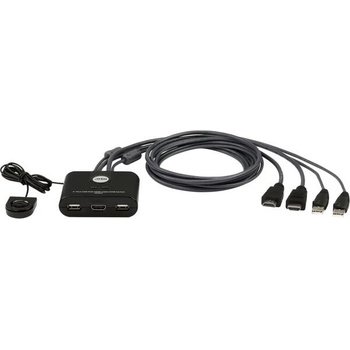 ATEN Превключвател kvm aten cs22hf, Дву портов usb hdmi (cs22hf-at)