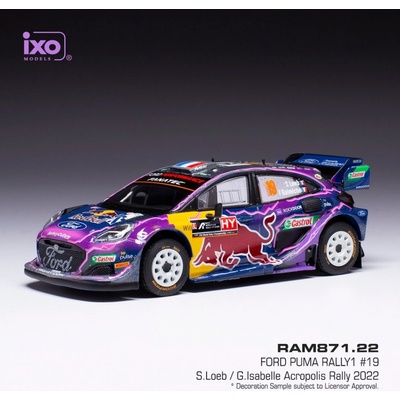 IXO Ford Puma Rally1 Acropolis Rally 2022 19 Loeb Galmiche 1:43