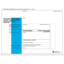 Krkonošské obálky Obálky B6 - Doručenka o správním řízení - modrá, samolepicí, 100 ks