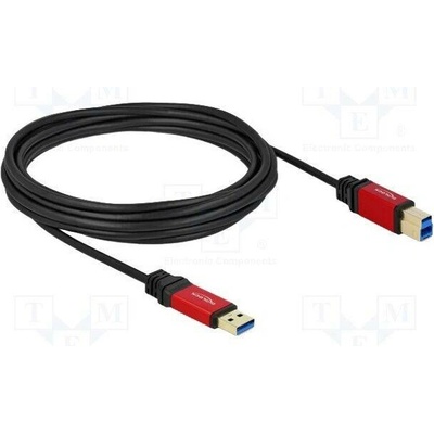 Delock 82759 USB A vidlice USB B vidlice zlacený 5m černý