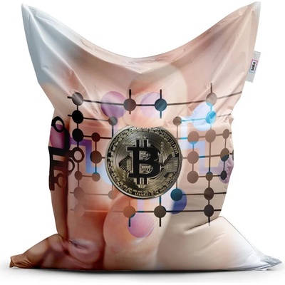 Sablio sedací vak Bitcoin 200x140 cm