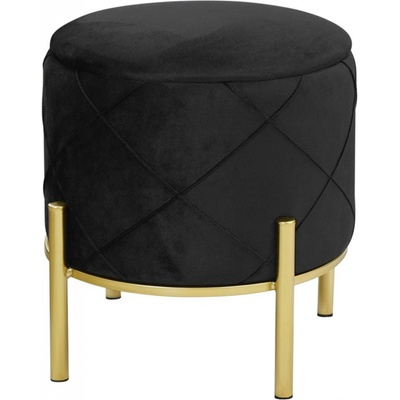 Ak furniture Taburet LIA černý