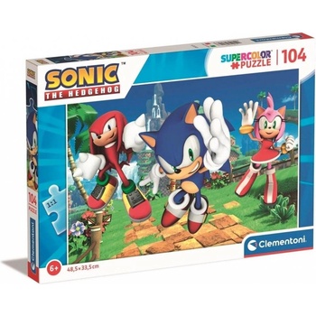 Image 1 of Clementoni - Пъзел Sonic 104 части 27256