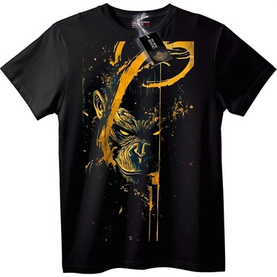 NOONEBRAND Тениска с Арт Горила - 4XL, Black