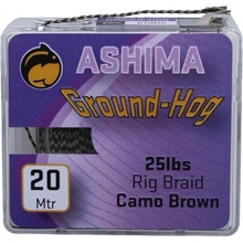 Ashima šnúra Ground-Hog Rig Braid 20m 25lb Hnědá