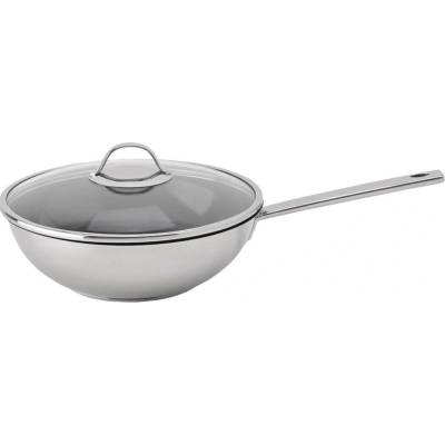 Orion Wok se skleněnou poklicí Ø 28 cm – Inox