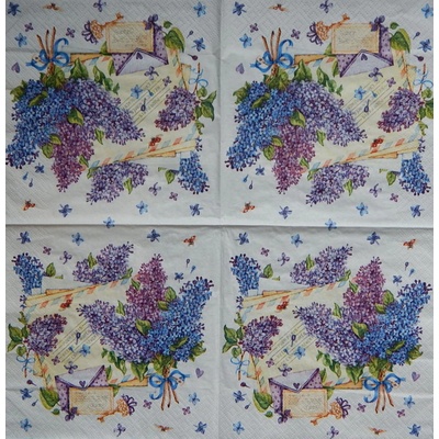 Ti flair obrúsky Dopis a šeřík 33x33cm