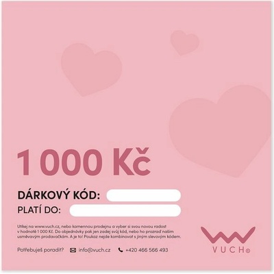 VUCH Elektronický dárkový poukaz v hodnotě 1 000 Kč – Zboží Mobilmania