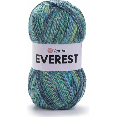 YarnArt pletací příze YarnArt EVEREST 7049 modro-zelená, melírovaná, 200g/320m