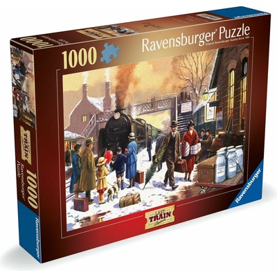 RAVENSBURGER Lokomotíva v bielom ruchu 1000 dielov