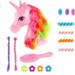 Man Yuk Toys Комбинирана глава на еднорог - Комплект за оформяне на грива