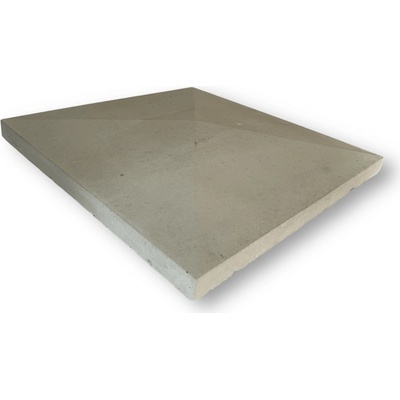 Betonová stříška na sloupek (39 × 39 cm) Barva: Cihlová, Vzor: Hladká