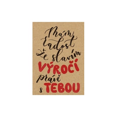 Pozdrav BeBechy - recyklovaný papier - Výročie