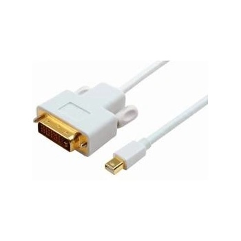 MicroConnect Mini Displayport to DVI-D Cable 2m Dual Link 24+1, Passive White, Gold plated, resolution : 1920*1080p