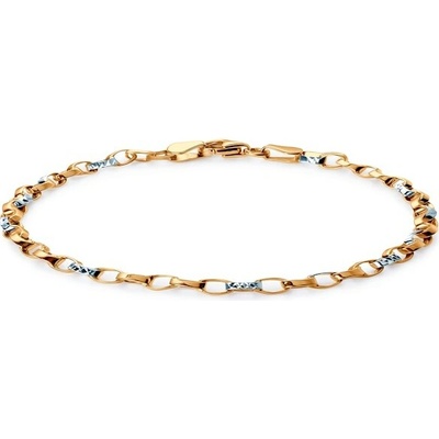 SAVICKI Retiazkový náramok dvojfarebné zlato 3,3 mm 19 cm - B-B-B0211-00357-585-ZB