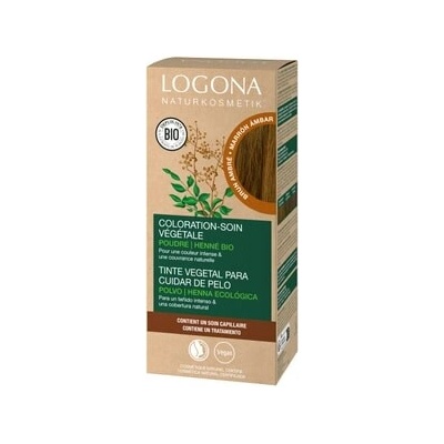 Logona Nourishing plant-based hair dye Powder Amber Brown Barva vlasů Unisex 100 g