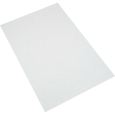 Pěnová guma A4 bílá s glitry 10ks