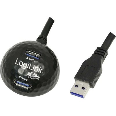 LogiLink CU0035 USB 3.2 Gen1 (USB 3.0 / USB 3.1 Gen1) USB-A zástrčka USB-A zásuvka 1,5m černý