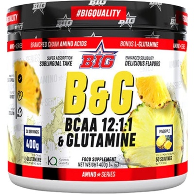 BIG B&G BCAA's 12: 1: 1 with Glutamine [400 грама] Ананас