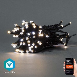 Nedis WIFILX02W50 - LED коледна гирлянда 50xLED/8 функции 5m IP65 Wi-Fi Tuya (NE0501)