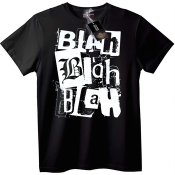 NOONEBRAND Тениска Бла-бла-бла - 4XL, Black