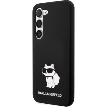 Púzdro mobil Karl Lagerfeld Liquid Silicone Choupette NFT Samsung Galaxy S23 čierne (