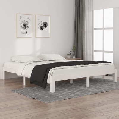 Petrashop 810381 Rám postele bílý / masivní dřevo