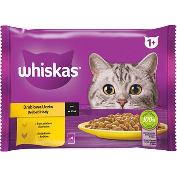 Whiskas hydinový výber kura a morka v šťave 4 x 85 g