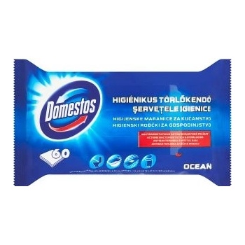 DOMESTOS Vlhčené utierky, 60 ks, "oceán"