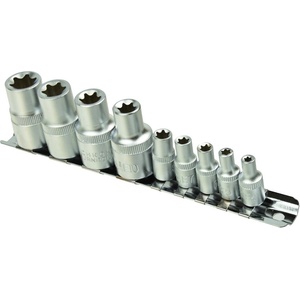 GEKO Гаечни ключове 1/2" 1/4" вътрешен торкс 9 бр e4-e16 01197 (g10166)