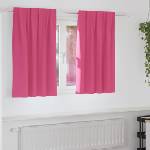 Pure Line Home Плътни завеси в цвят фуксия с комбиниран перделък, 2 бр. , 140 x 140 см
