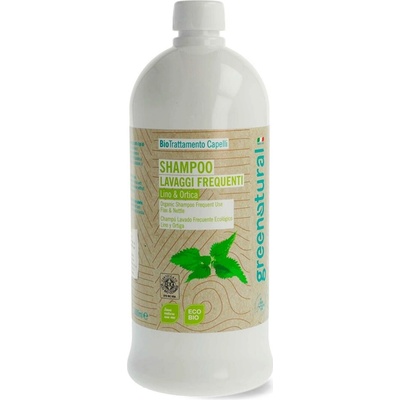 Greenatural Šampon pro všechny typy vlasů len a kopřiva BIO 1 l