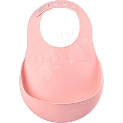 Silicone Bib Old Pink Beaba z měkkého silikonu a knoflíky růžový – Zboží Dáma