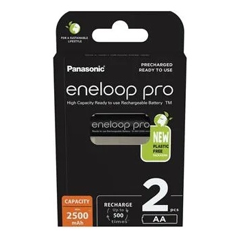 Panasonic Акумулаторна батерия, молив AA, 2x2500 mAh Ni-MH, PANASONIC "Eneloop Pro" BK3HCDE-2BE-N (BK3HCDE-2BE-N)
