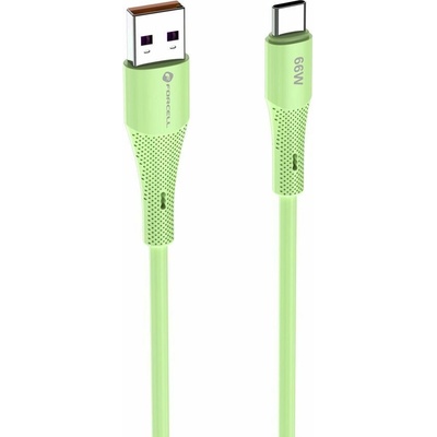 Forcell C342 USB A do Type-C QC4.0 3A 66W 1m zelený