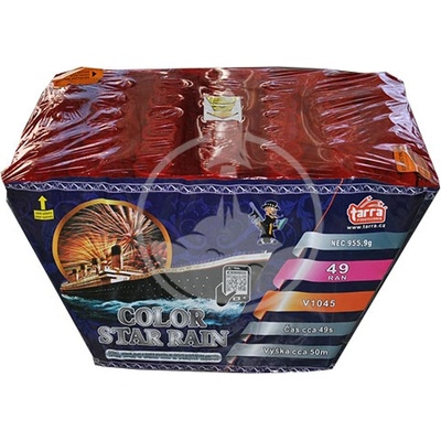 Kompaktní ohňostroj COLOR STAR RAIN 49 ran