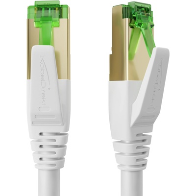 KabelDirekt - Cat 7 network cable, break-proof - 25m - 10 Gigabit LAN cable & Ethernet cable, available in 0.25-30m (patch cable for high-speed networks, PC, switch/router/modem, RJ45, white) - 1808