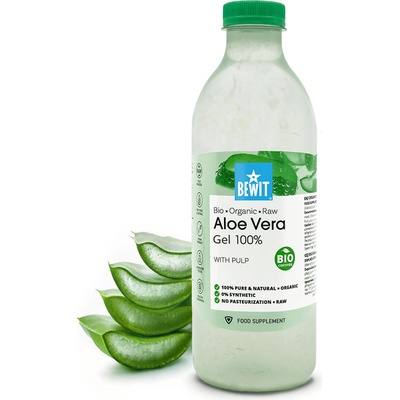 Bewit Aloe Vera gel s dužinou BIO RAW 1 L