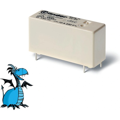 FINDER Relé 43.41.7.012.2000, 1P/10A, 12V DC, AgCdO 434170122000