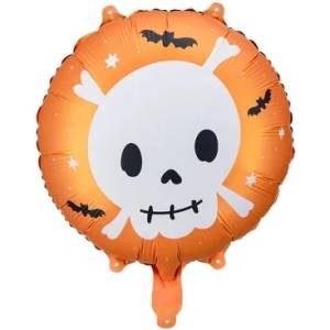 PartyDeco Балон от фолио Череп 45 см