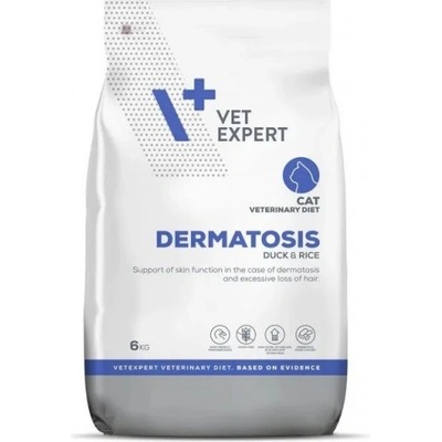 VetExpert Veterinary Diet Dermatosis Cat Duck Rice - суха храна за котки, с дерматологични заболявания и непоносимост към храни с патешко месо и ориз, 6 кг Vet Expert - Полша