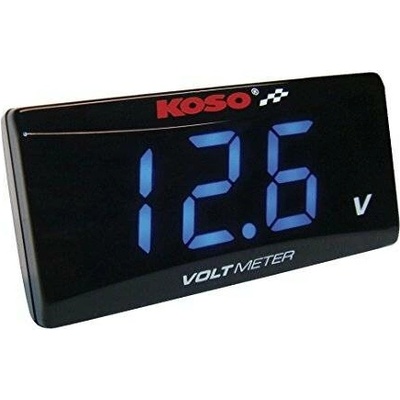 Koso voděodolný voltmetr model SUPER SLIM (modré podsvětlení) (EL)