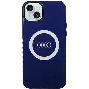 Audi Кейс Audi IML Big Logo MagSafe за iPhone 15 Plus / 14 Plus, син (AUDI000084-0)