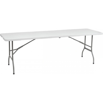 NABBI Vivas cateringový skladací stôl 244x75 cm sivá / biela