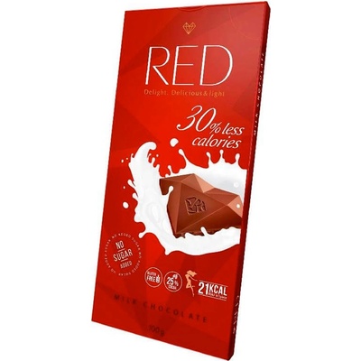 RED Mliečna čokoláda s makadamovými a lieskovými orechmi bez pridaného cukru 100 g