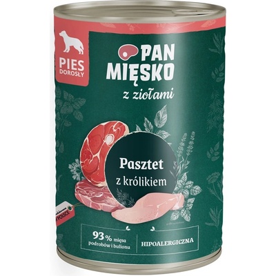 Pan Miesko Adult with Herbs Pate with Rabbit 400 g
