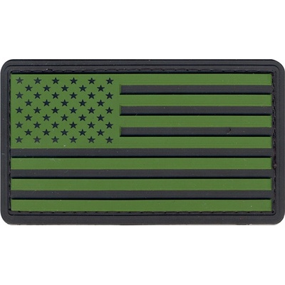 ROTHCO Nášivka vlajka USA plast ČERNÁ/ZELENÁ